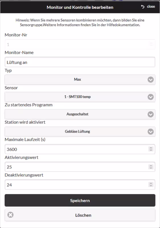 Modifica monitor