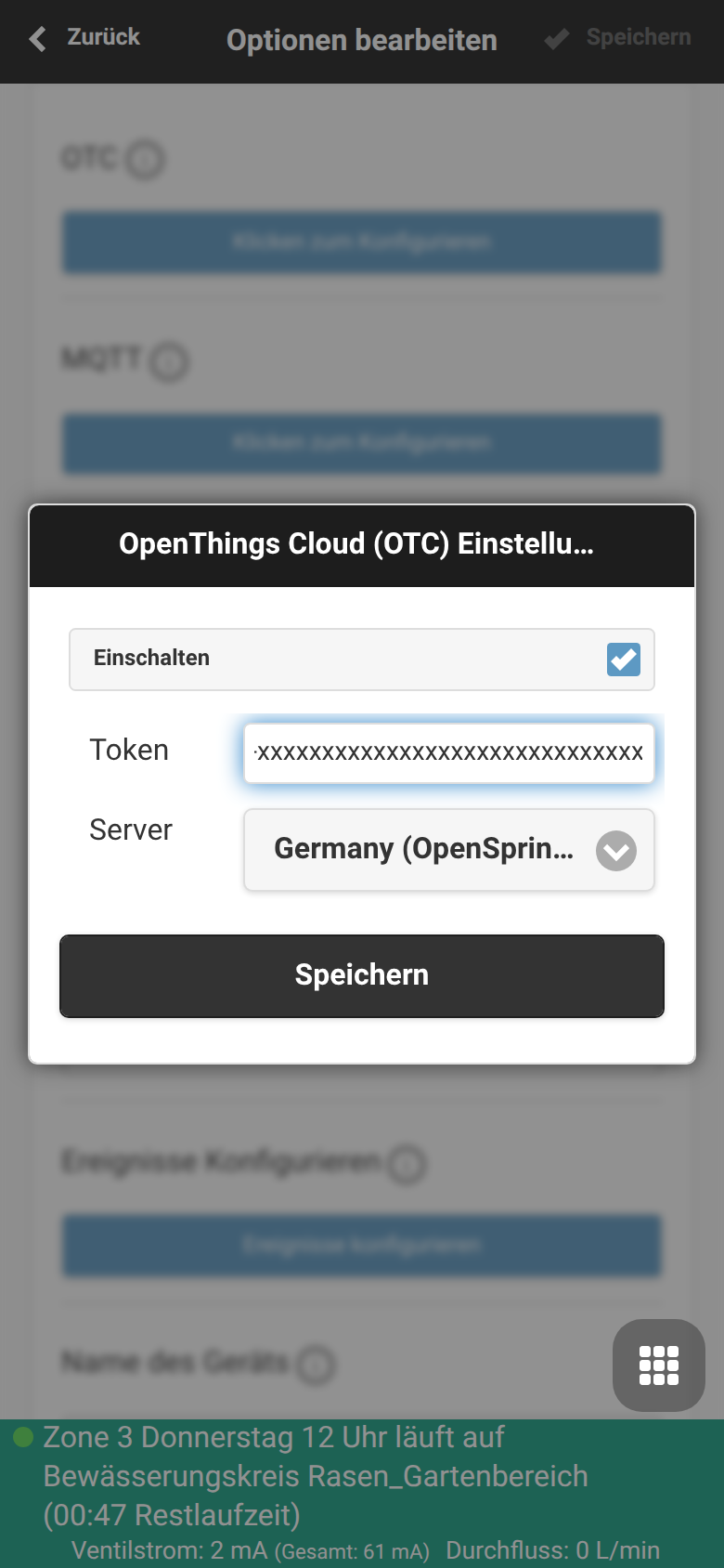 OTC Germany Einstellungen
